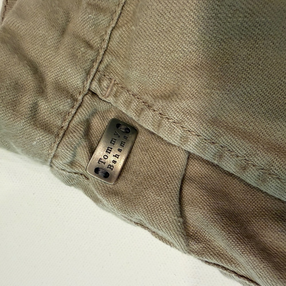 Tommy Bahama Paradise Nation Mens Khaki Tan 100% Linen Shorts Size 36 - Picture 5 of 8